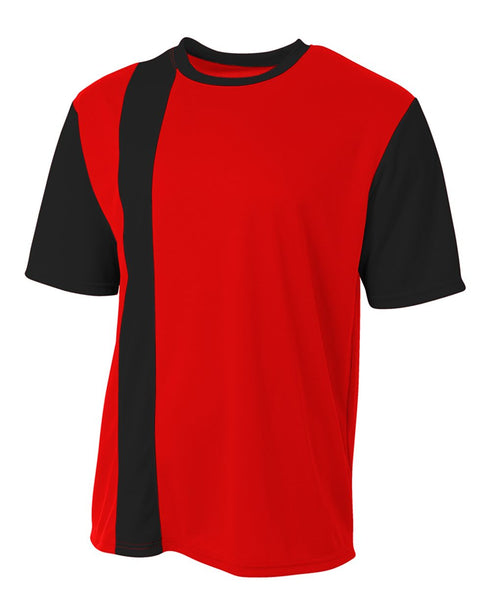 A4 Youth Legend Soccer Jersey (NB3016), Color 'Scarlet/Black'